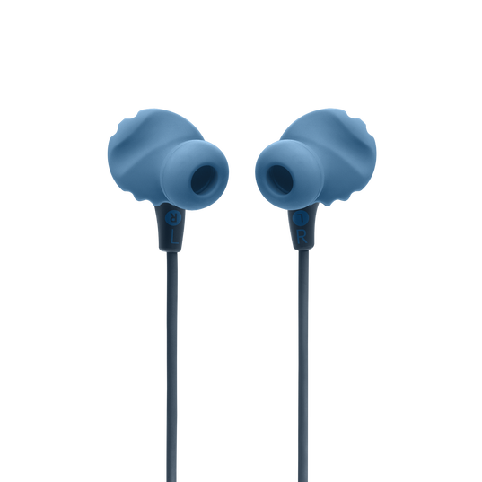JBL Endurance Run 2 Wired - Blue - Waterproof Wired Sports In-Ear Headphones - Back
